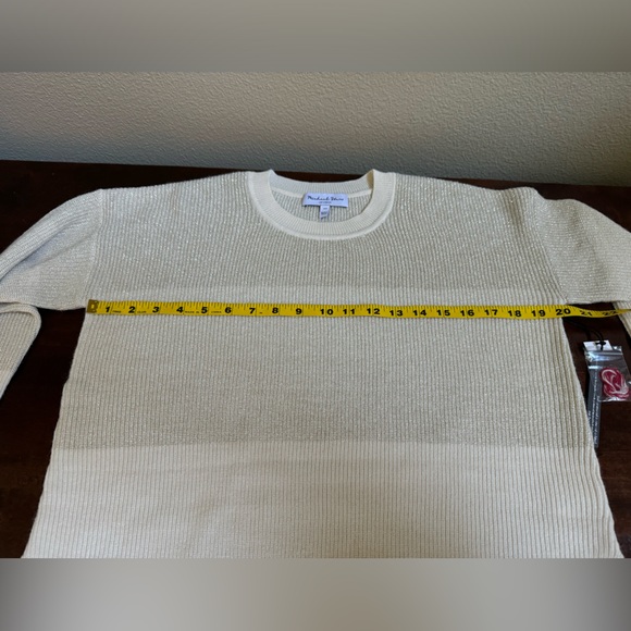 Michael Stars Shiny Striped Crew neck Sweater Size XS - Picture 9 of 11